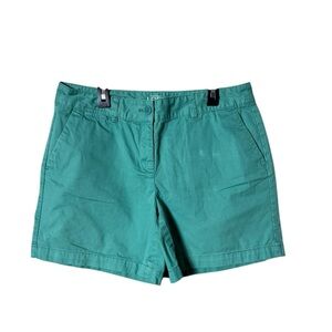 Loft Women’s Khaki Chino Shorts Size 6 Classic Preppy Y2K Academia Green Blue‎